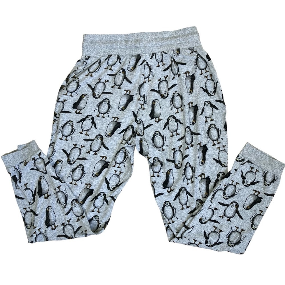 Disney Store Star Wars Womens Gray Porg Print Two Piece Pajama Set Long Sleeve M - Picture 14 of 16